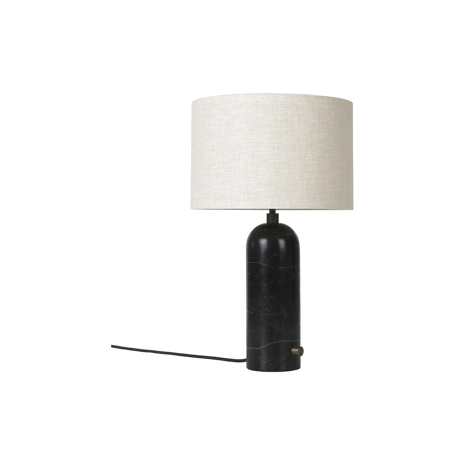 Gravity Table Lamp, black marble/canvas