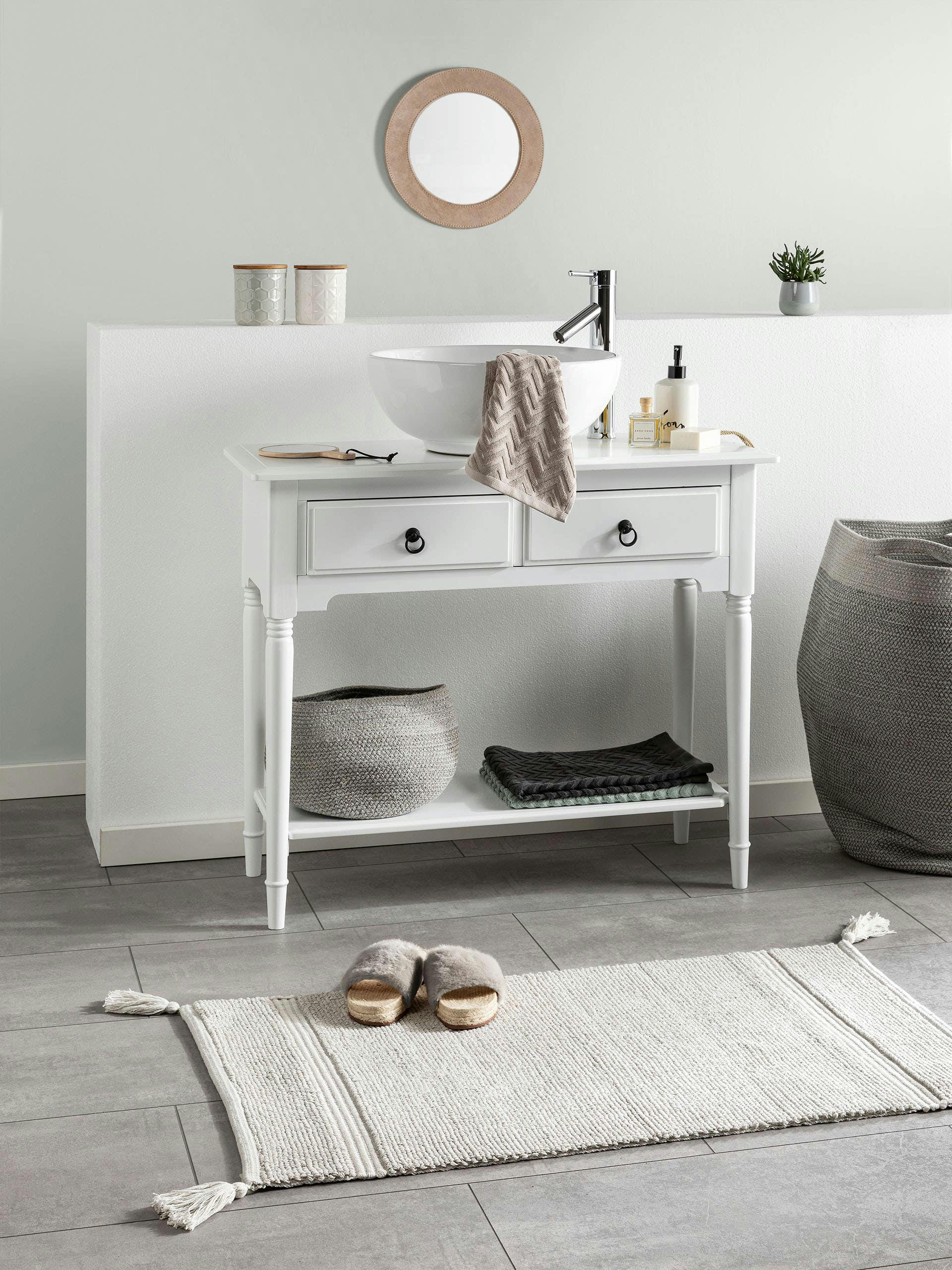 DUST - Tapis de bain gris clair 70x120