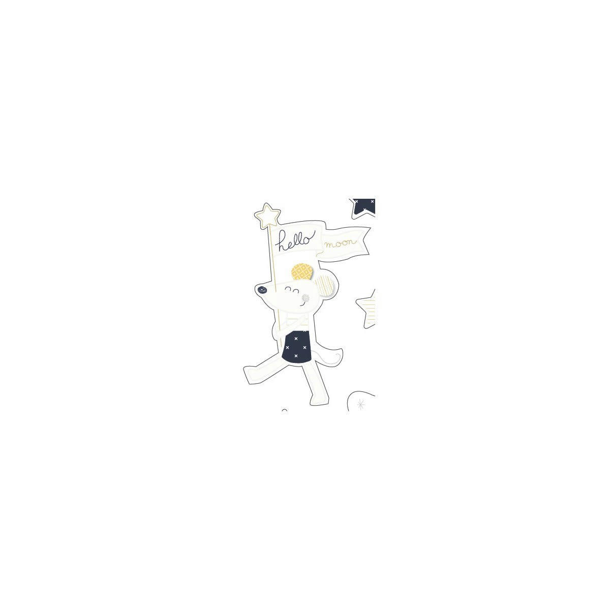 HELLO - Stickers Muraux 50x70cm en Adhésif Bleu