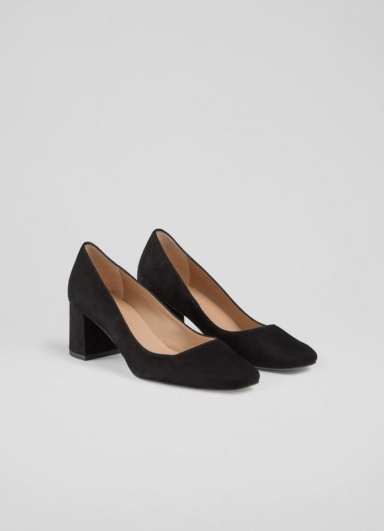 Sally Black Square Toe Courts