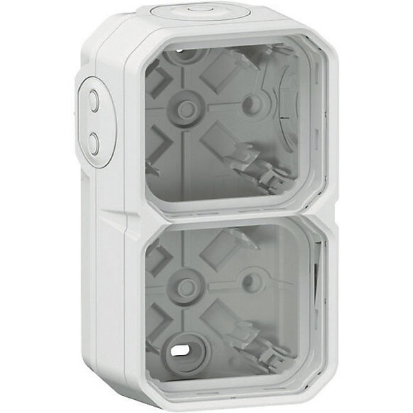 Boitier étanche saillie - Plexo - LEGRAND - 2 postes - 4 embouts