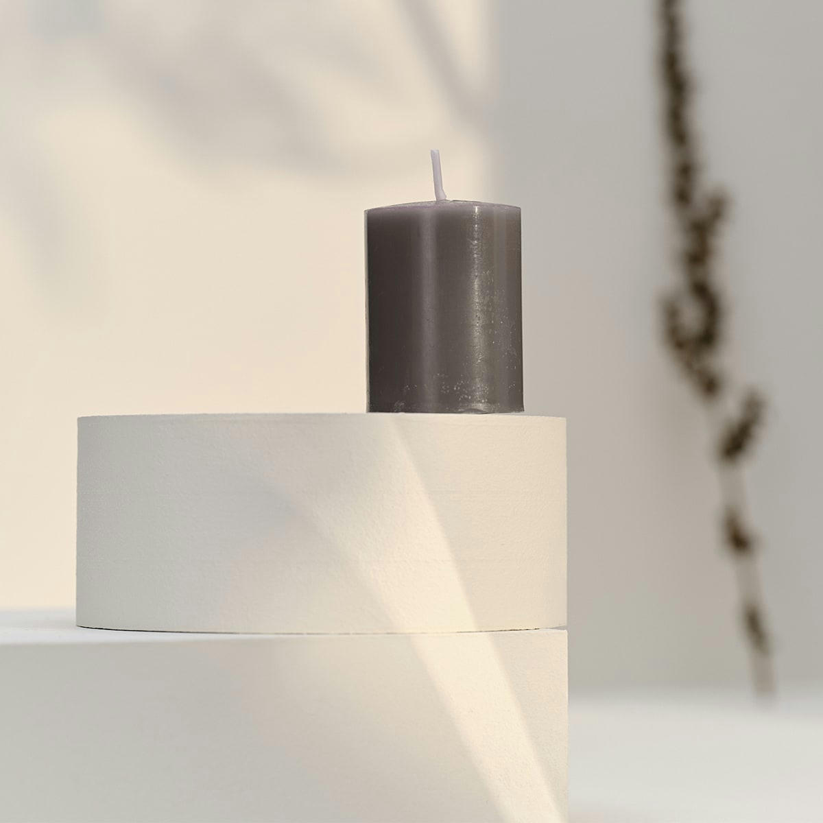 - Bougie votive 10h Gris Intemporel