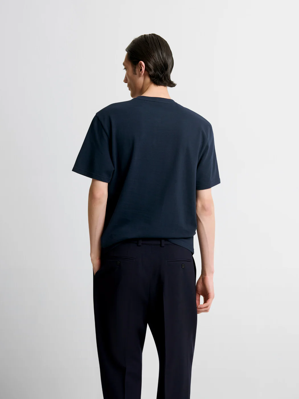 T-shirt col tunisien en coton