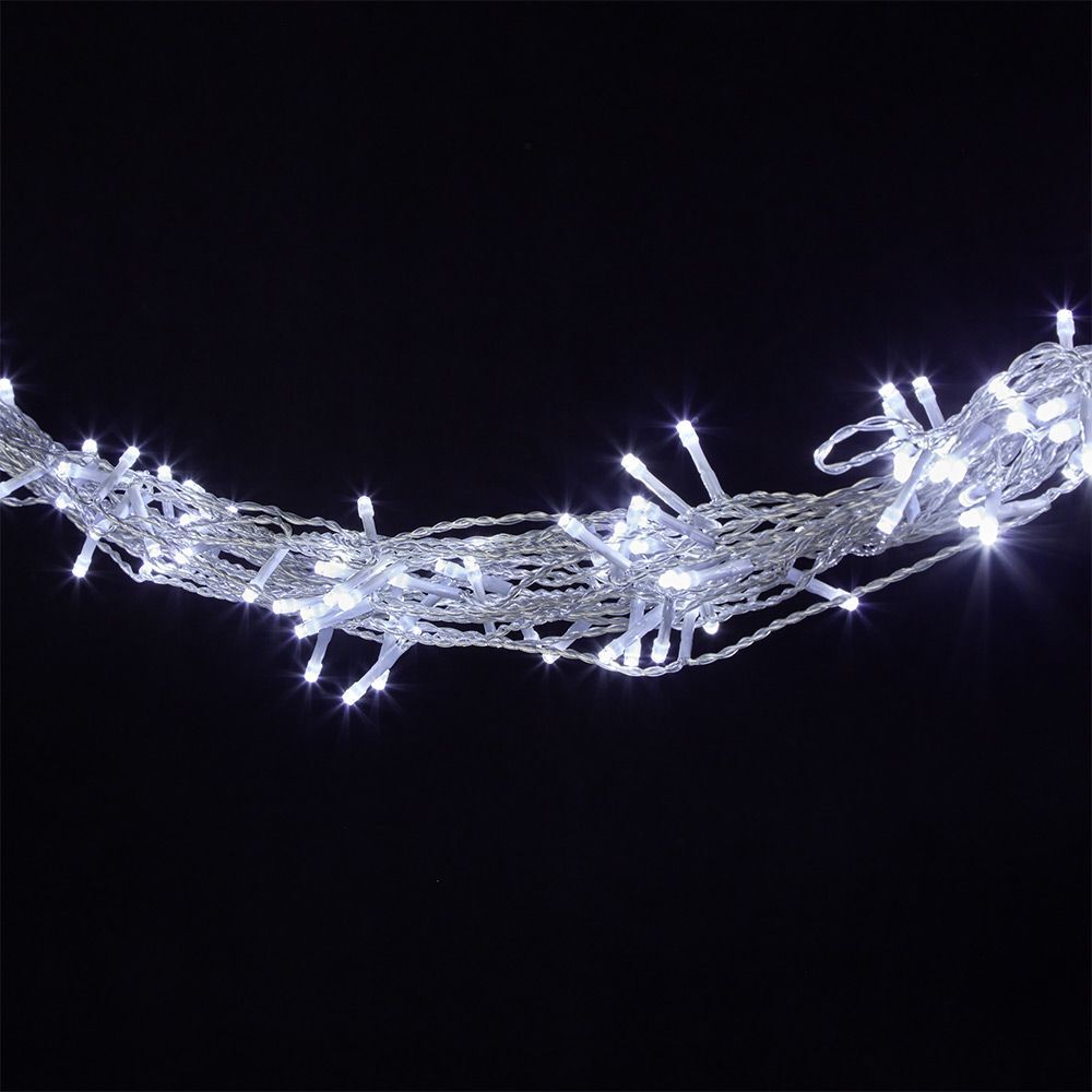 Rideau électrique 387 LED 5,6m blanc froid