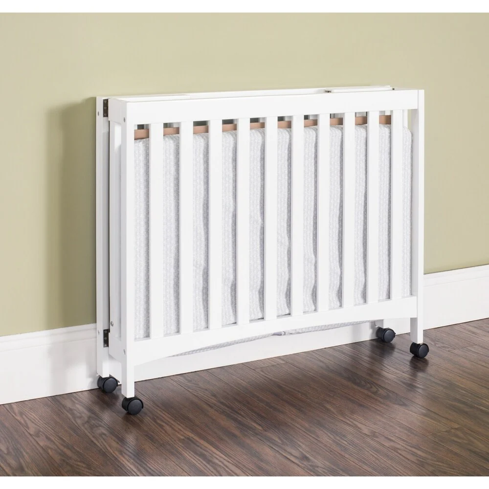 Forever Eclectic London Mini Folding Crib Matte White