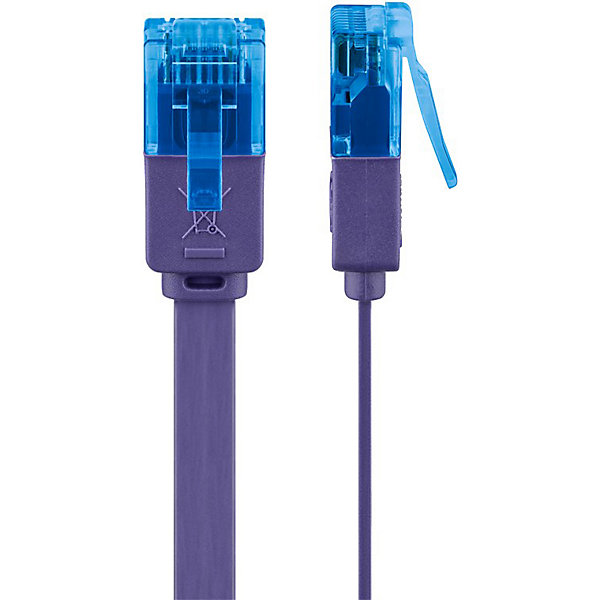 Câble RJ45 Cat6a plat Vio violet 50cm GOOBAY