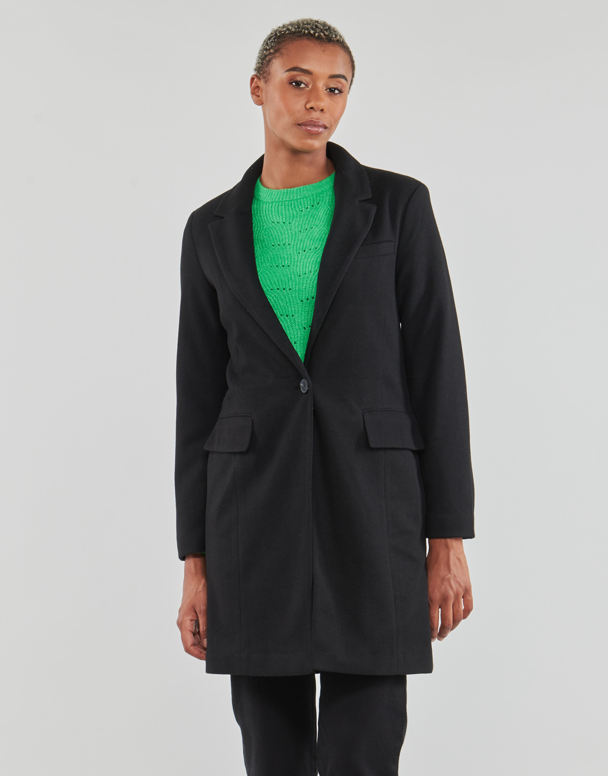 Only - ONLNANCY LIFE COAT CC OTW - Black