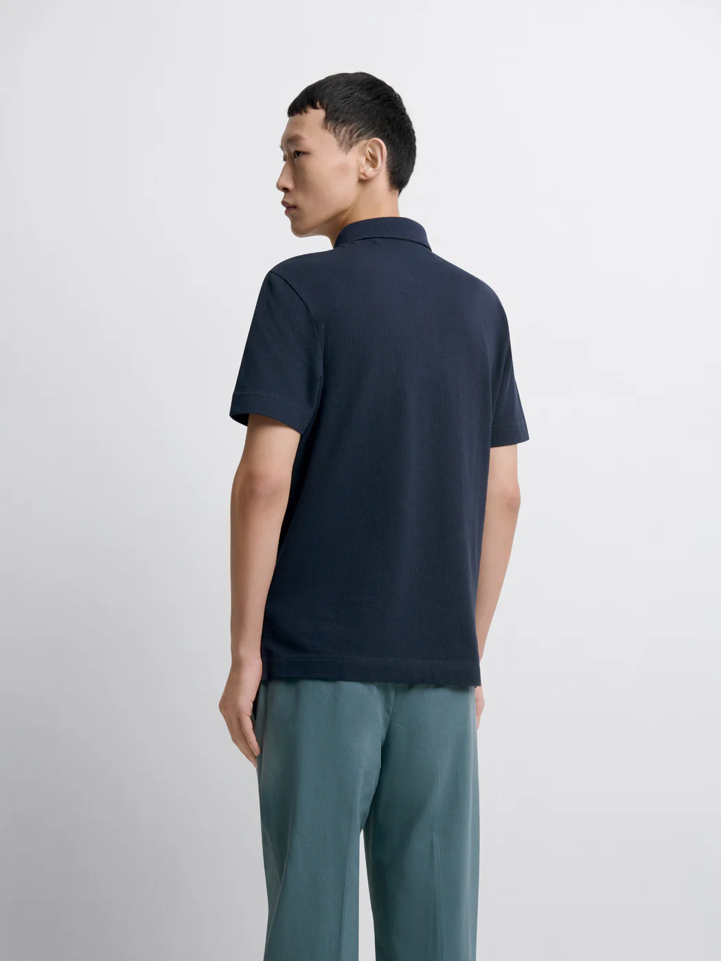 Polo col boutonné en coton