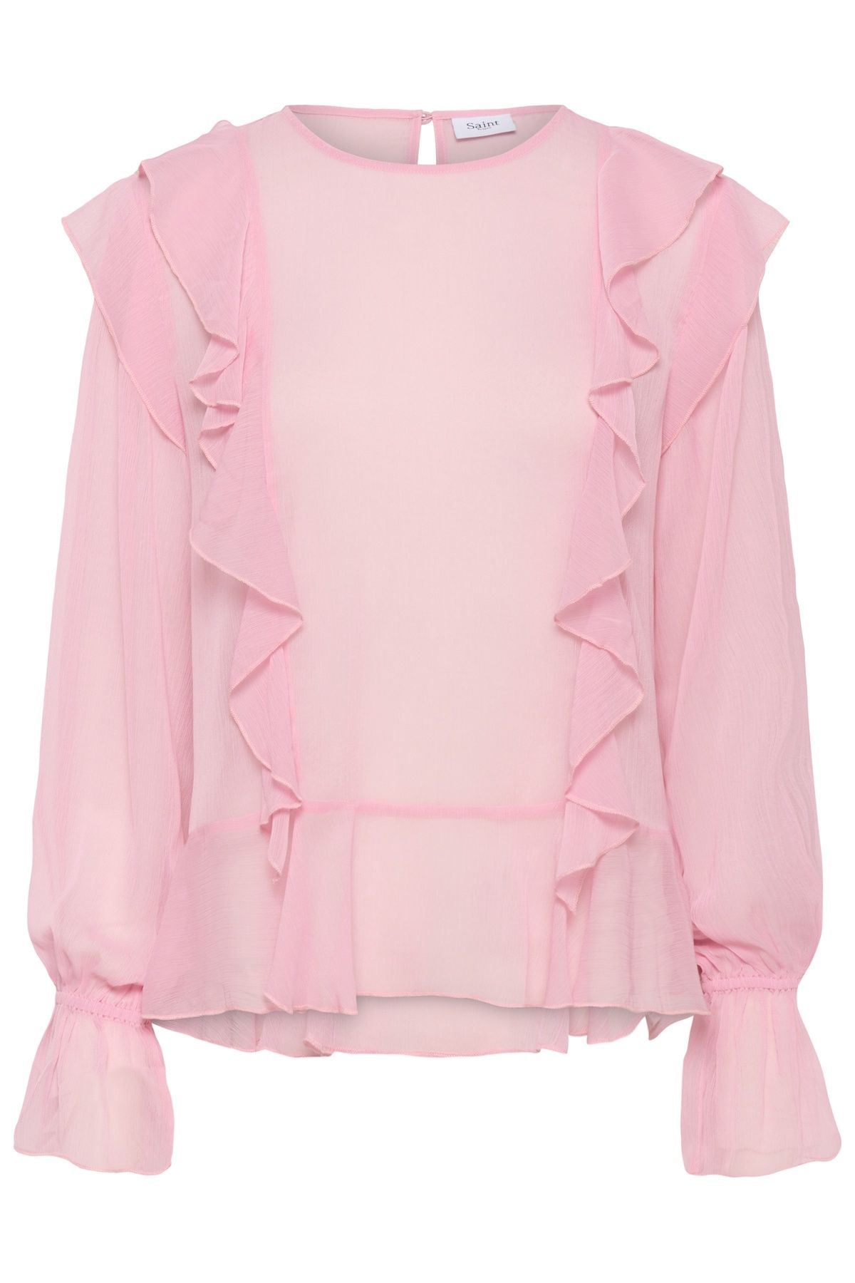 Saint Tropez LabelleSZ Sheer Ruffle Blouse