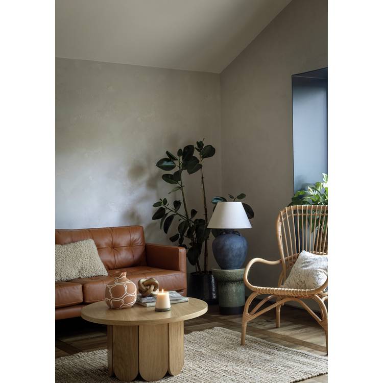 Habitat Newell Leather 3 Seater Sofa - Tan