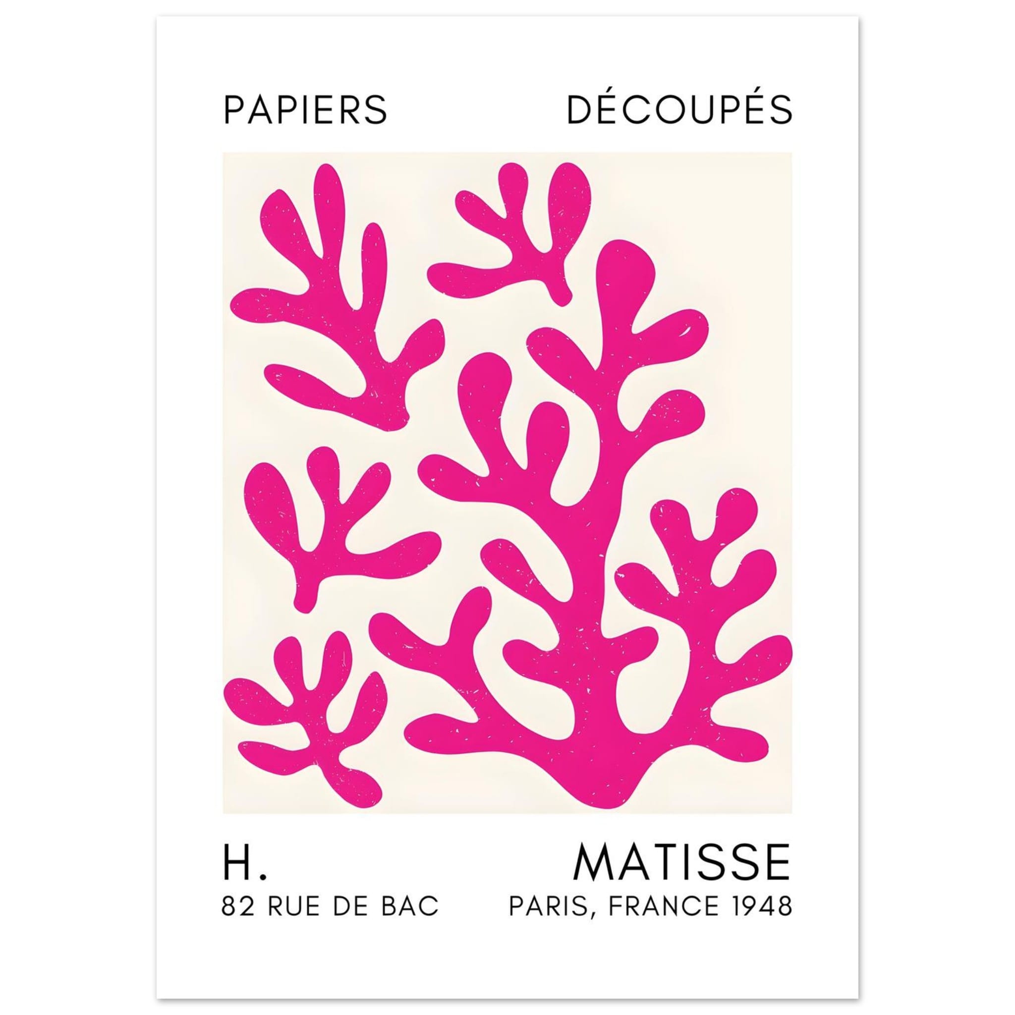 Artfulprints Poster Matisse – Coral shadows pink  - 50x70 cm - Roze