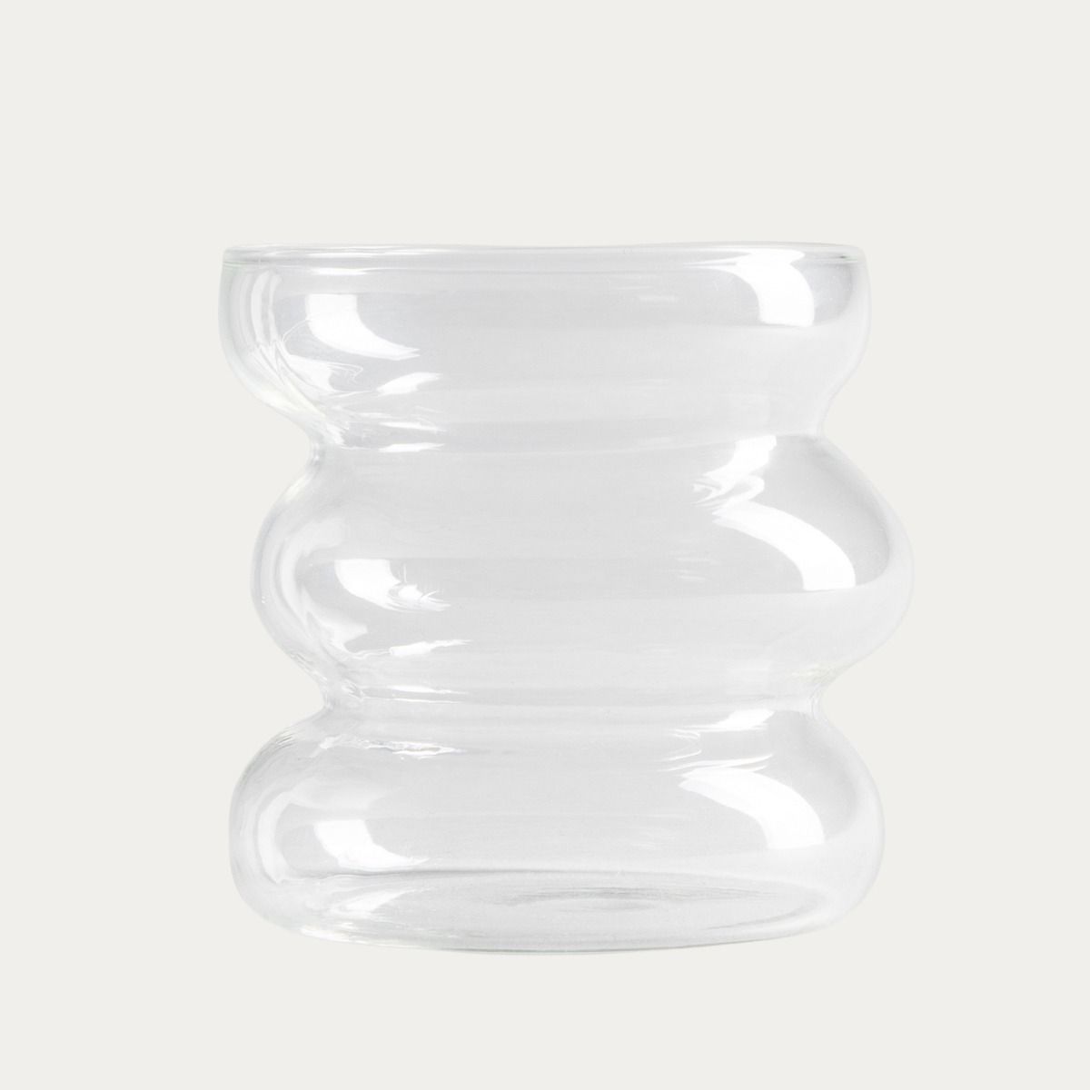 Szklanka BUBBLY transparentna, skrzywiona 0,45 l