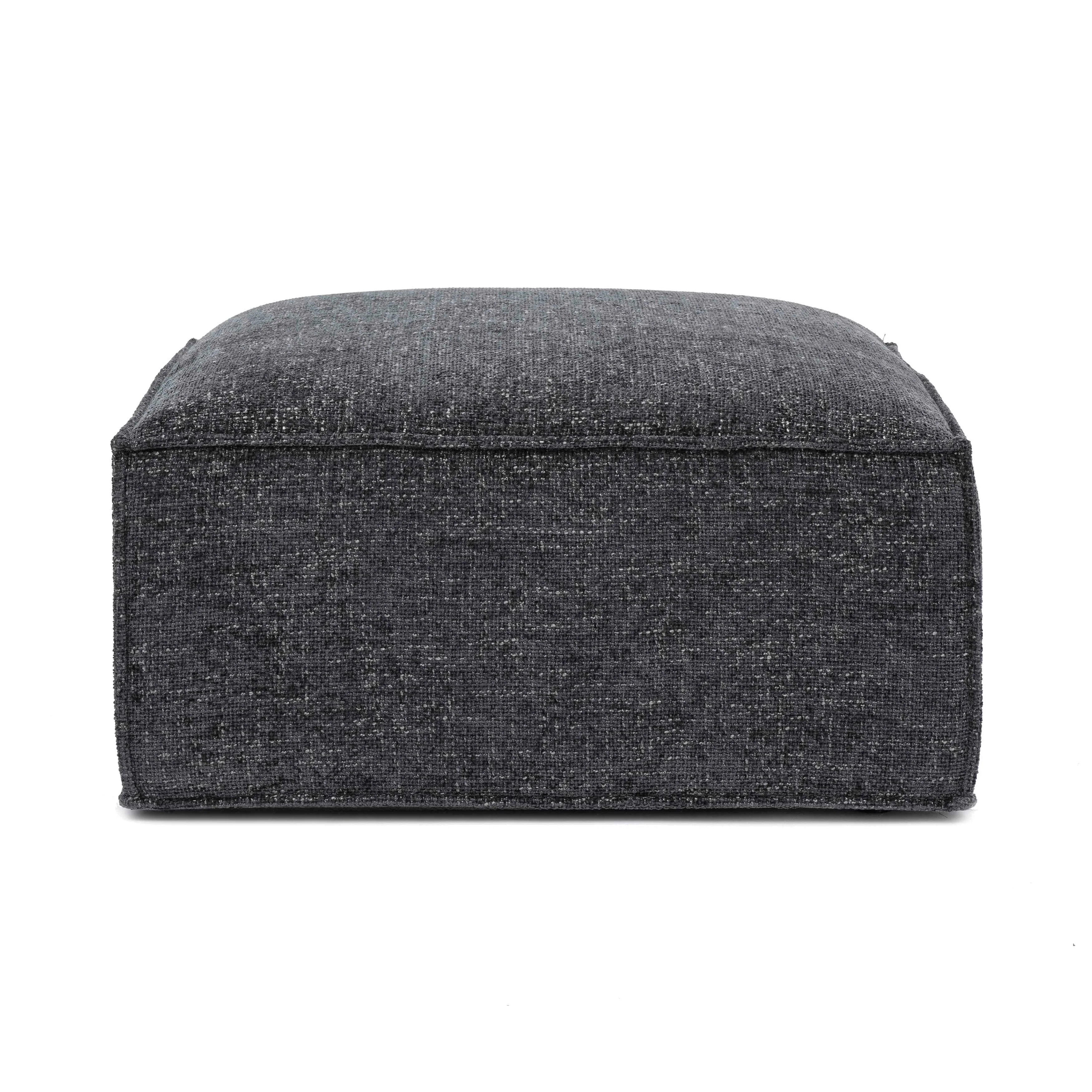 Mindy Chenille Basketweave Ottoman