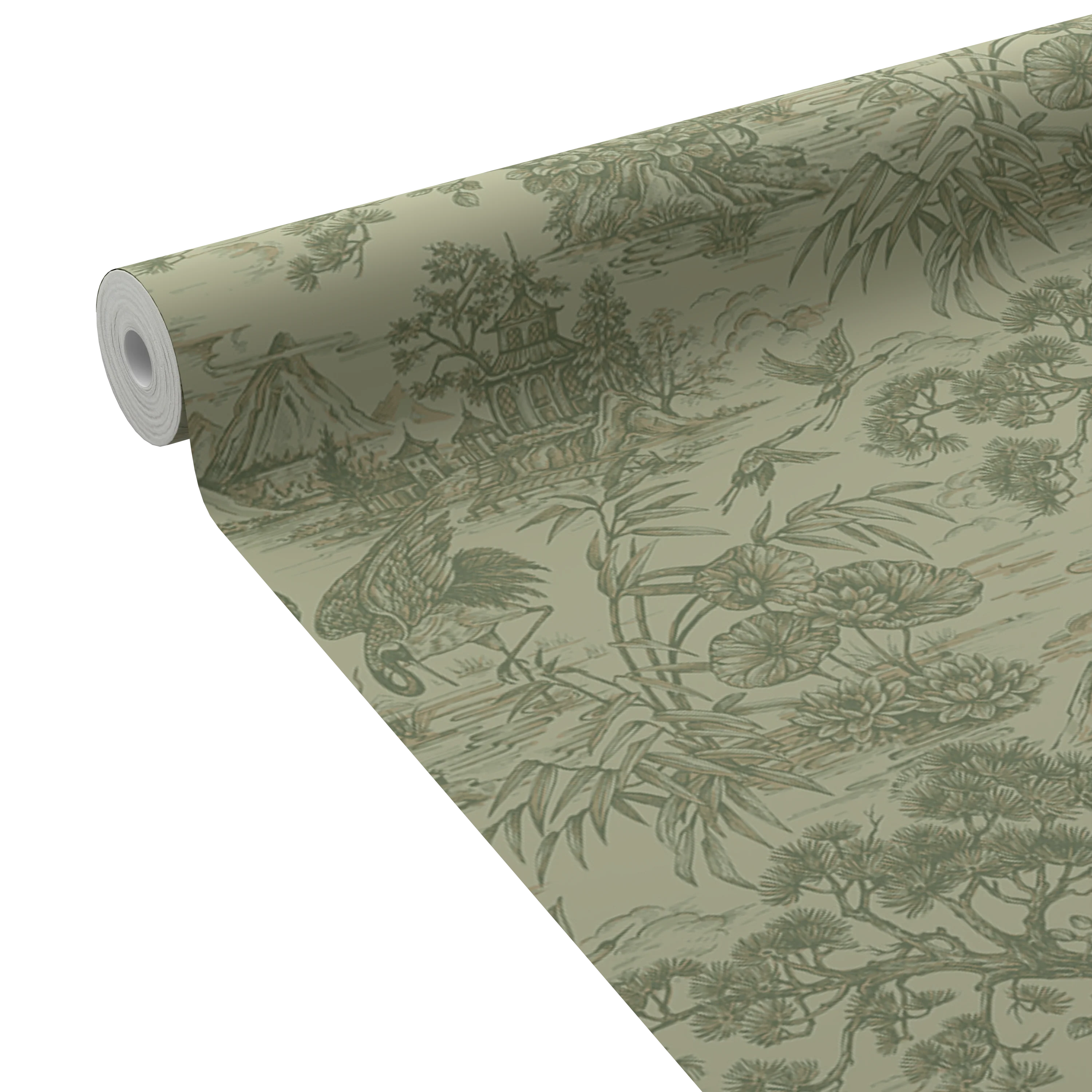 HOLDEN DECOR Papier peint intissé NATORU coloris vert sauge