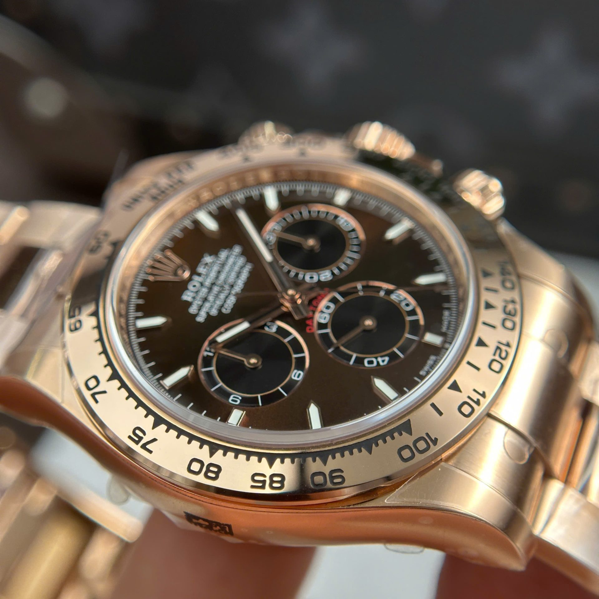 Rolex Daytona 126508 RG Plated Chocolate Dial 40mm Oyster Super Clone