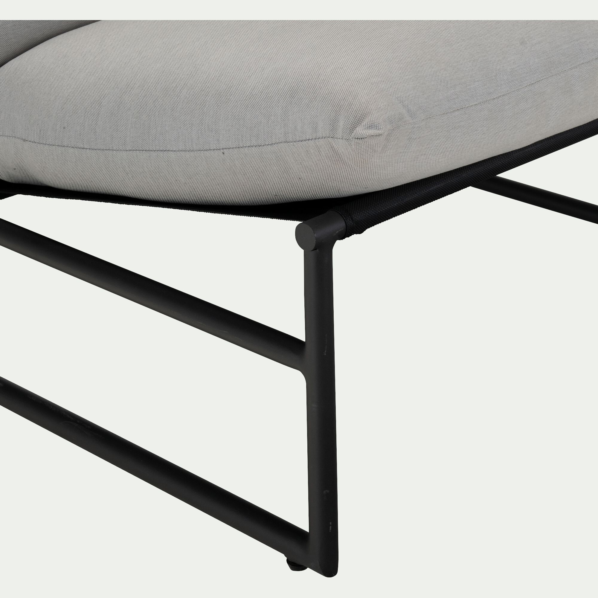 LANTA - Fauteuil de jardin en aluminium - noir