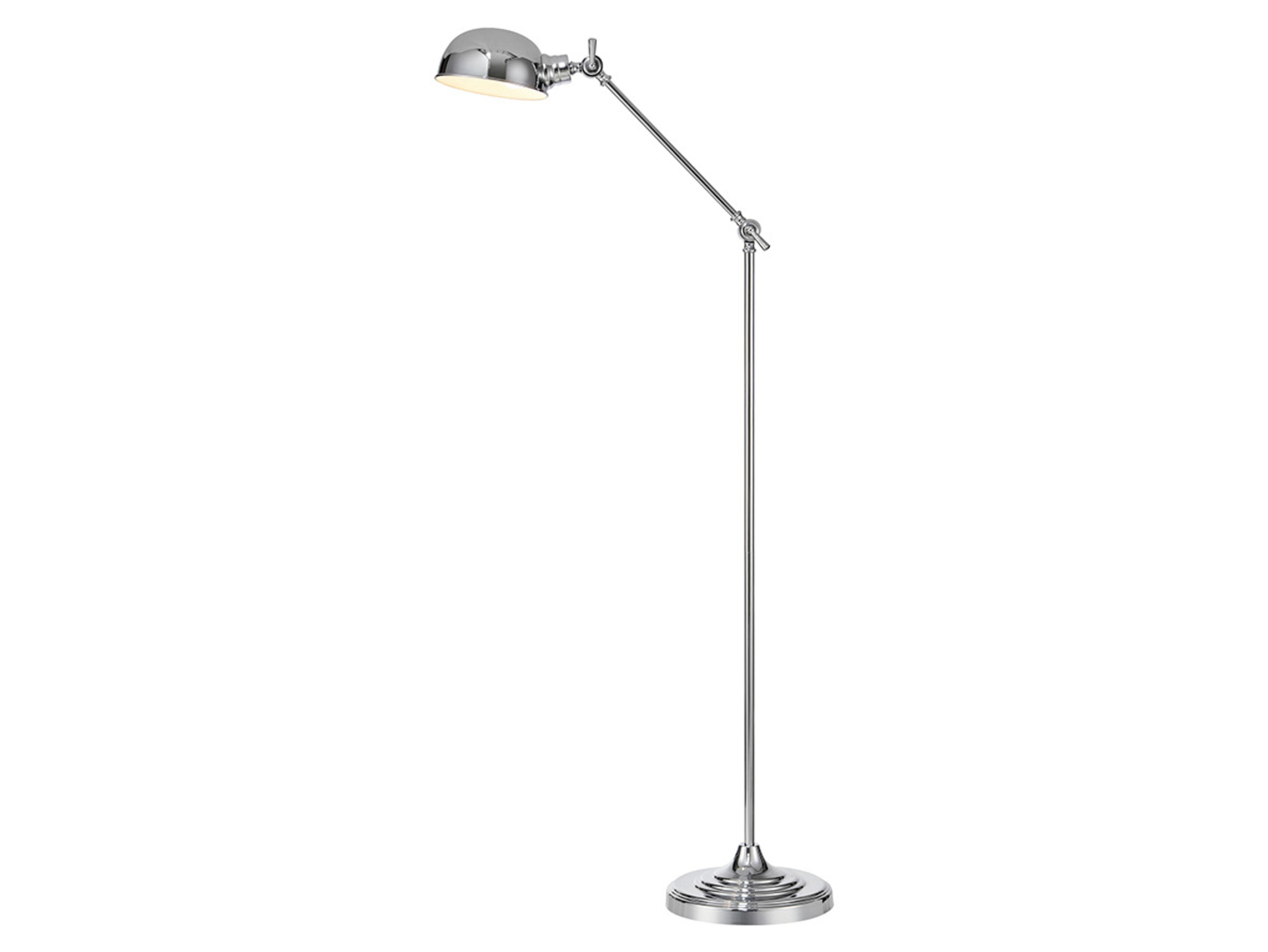 Lampa podłogowa Portland metalowa srebrna