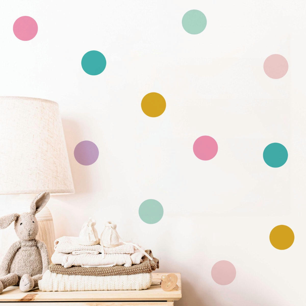 CIRCLES1 - Stickers muraux en vinyle rondes rose et lilas