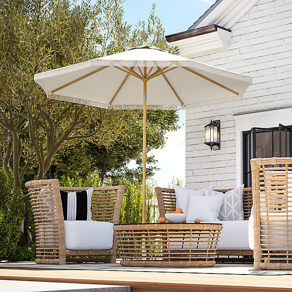 Parasol deporte Outsunny toile en polyester mat en metal rond 265 x 265