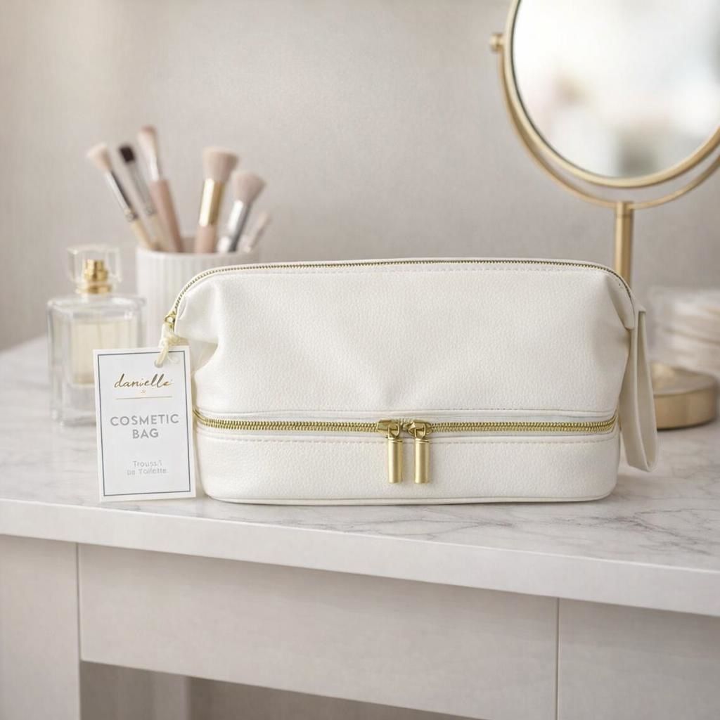 Danielle Creations Slouch Compartment Zip Round Cosmetic Bag