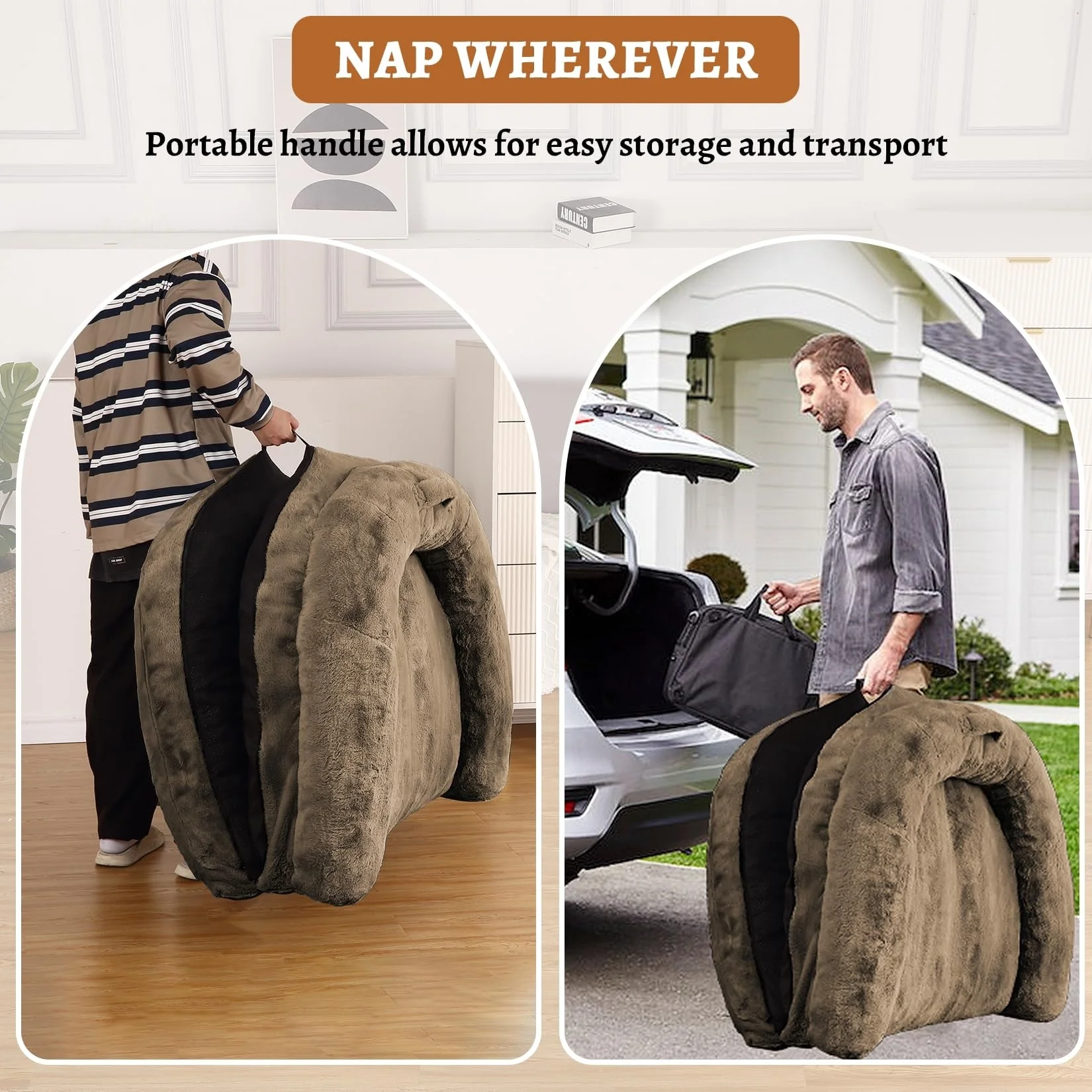 Foldable Human Sized Dog Bed for People Adults