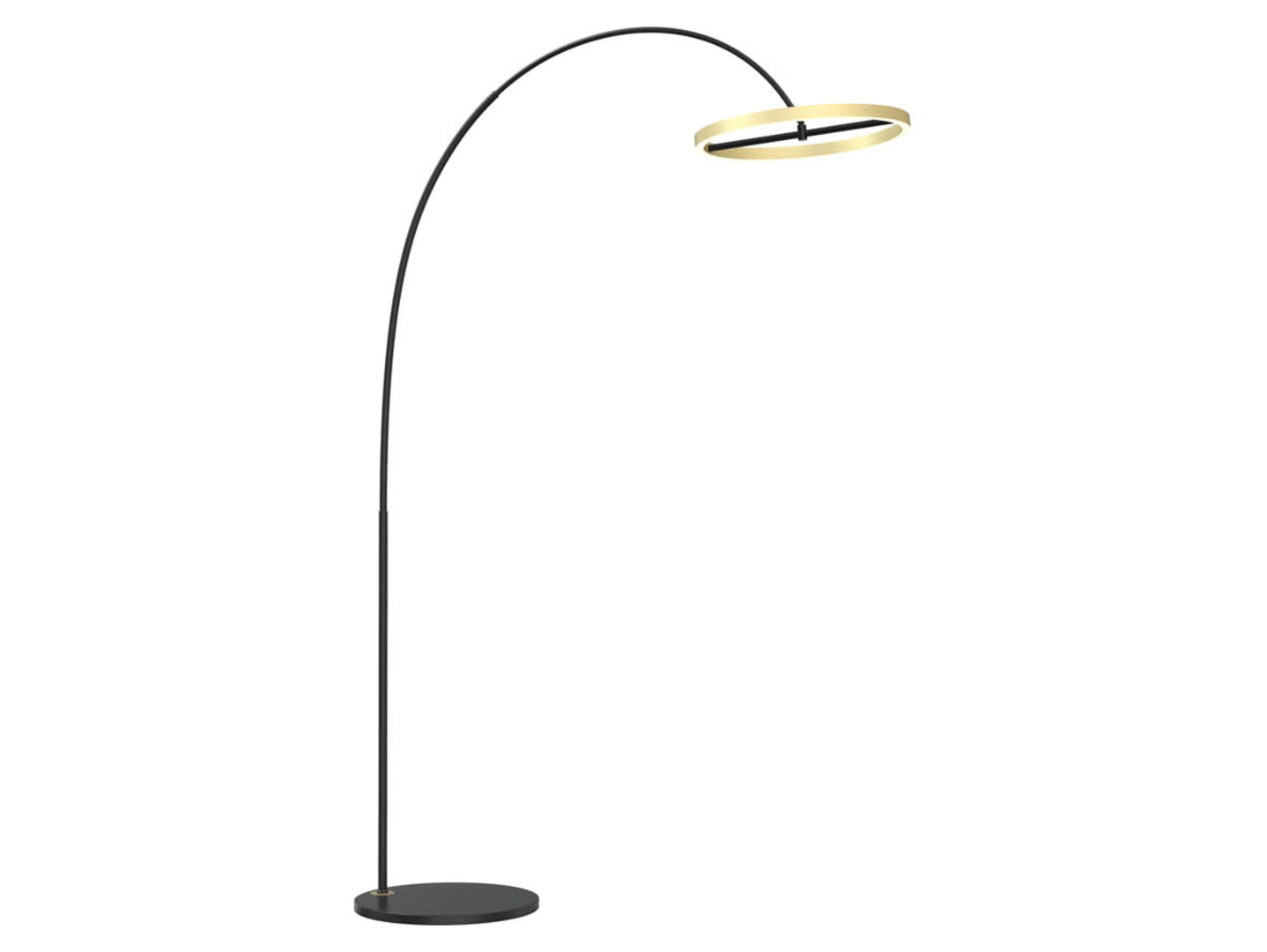 Lampa podłogowa Brest LED metalowa czarno-złota