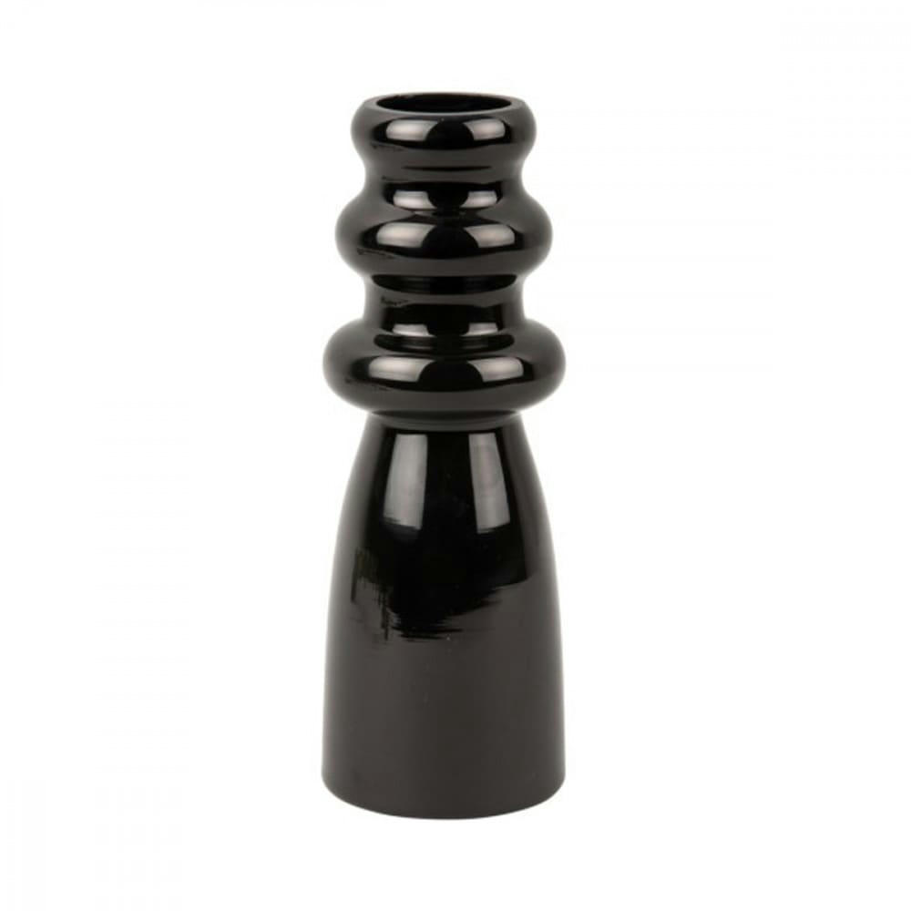 SPARKLE - Vase en verre noir H20,5cm