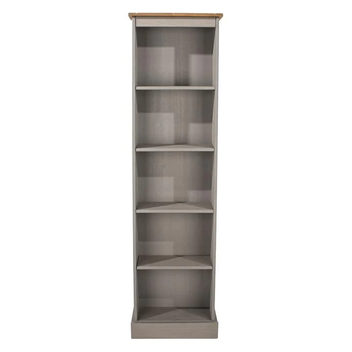 Wood Bookcase Tall Narrow Corona Collection | Furniture Dash