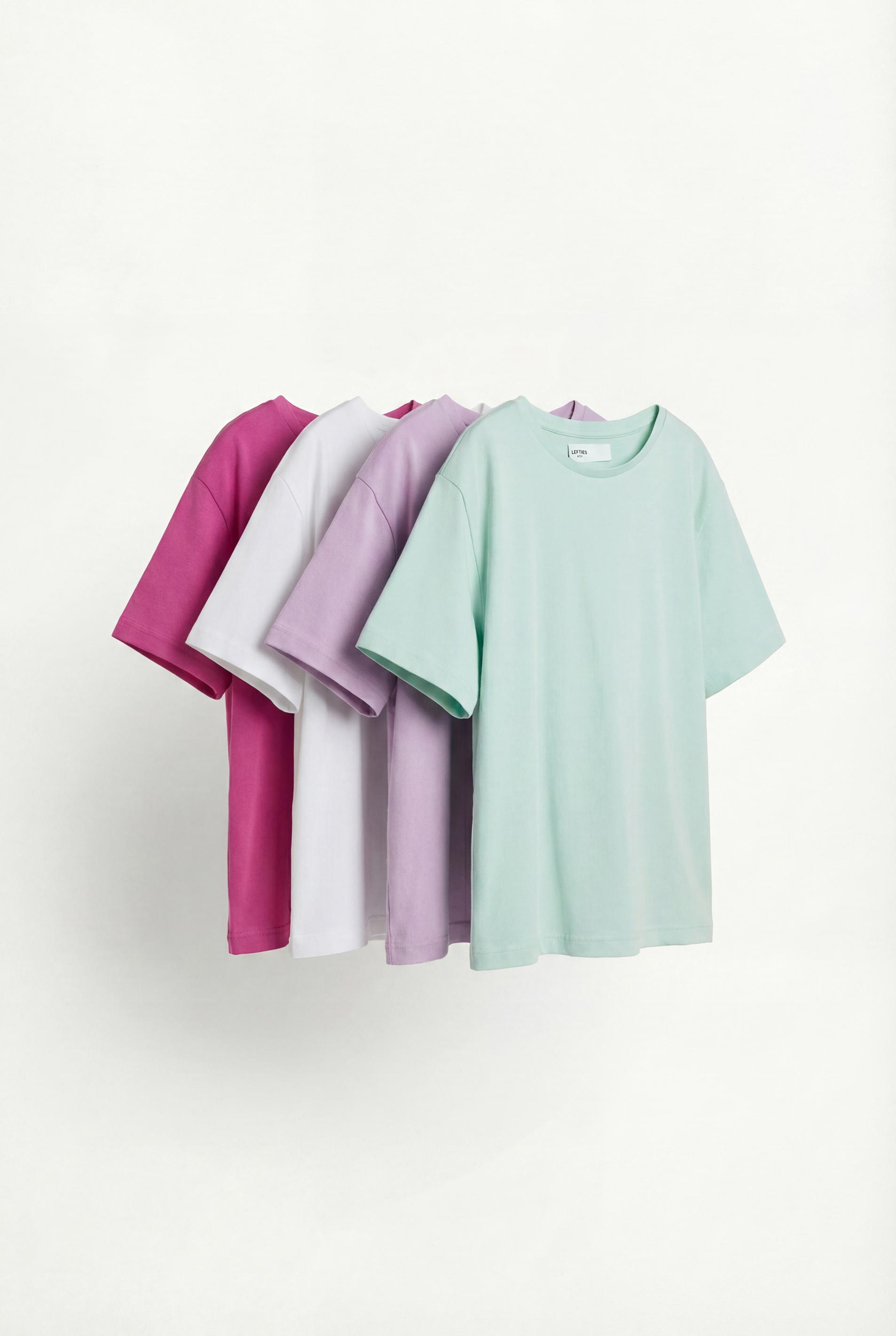 Pack 4 camisetas lisas