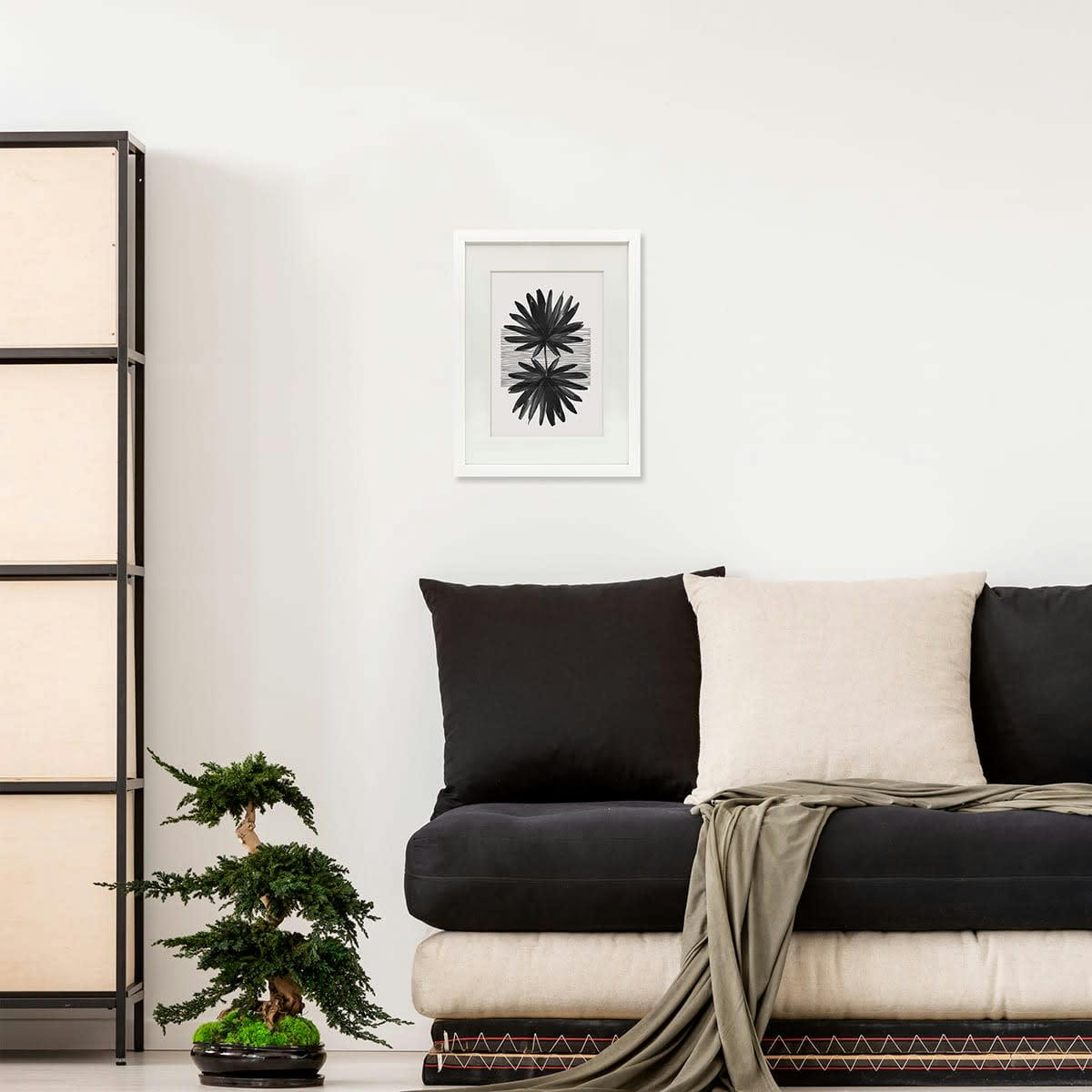 MILAN - Cadre photo épais blanc 30x40 cm avec passe-partout résine recyclée