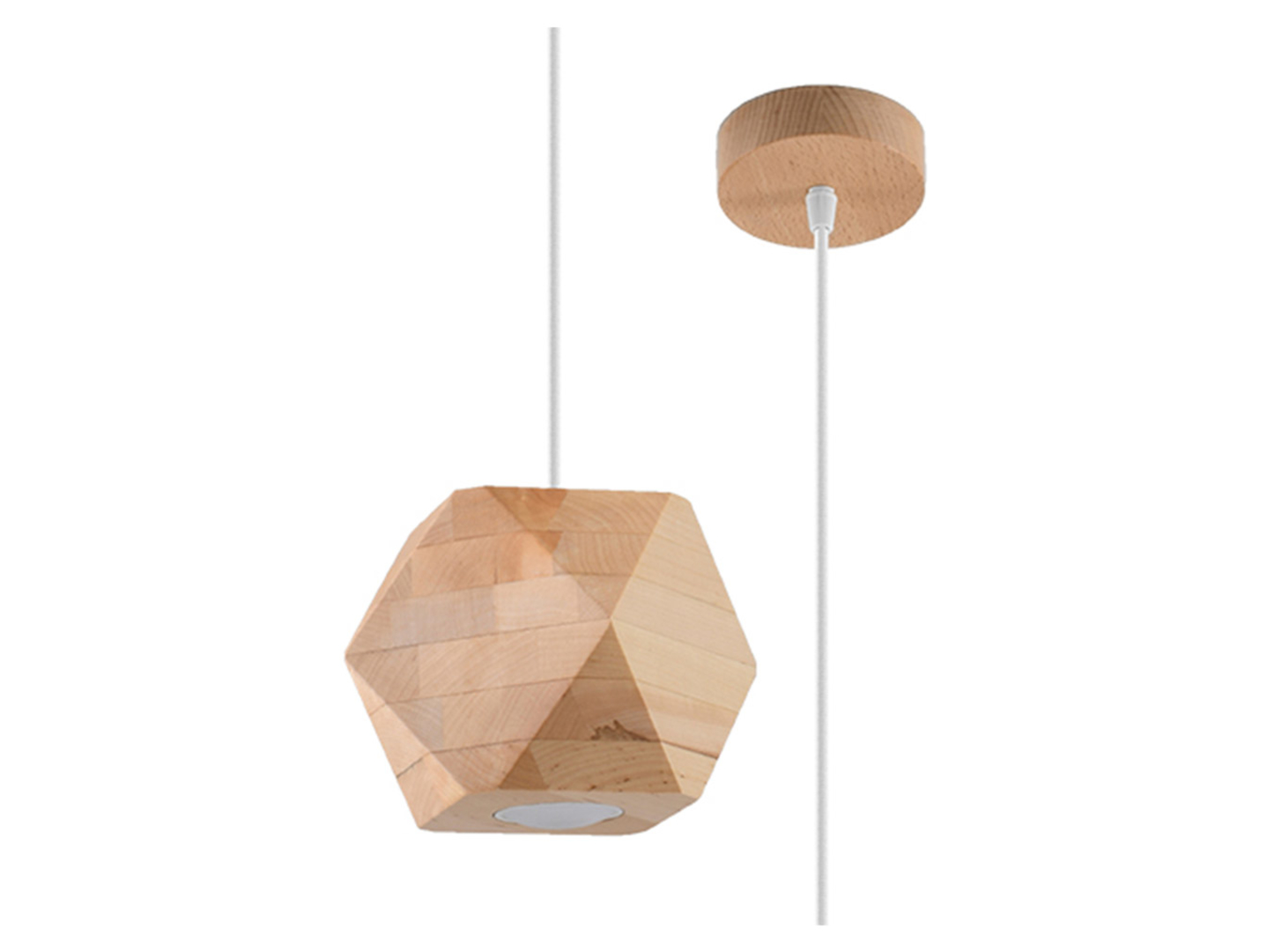 Lampa wisząca Woody drewniana brązowa