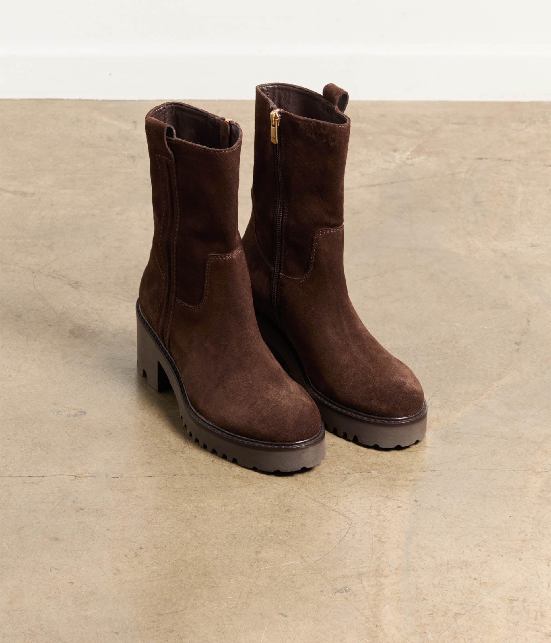 Boots motard chocolat Spencer