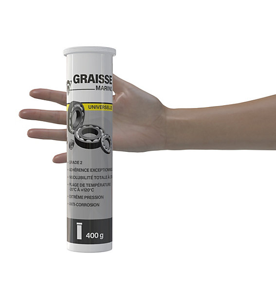 Méduze - Tube de graisse universelle marine 400g - Grade 2 - Extrême pression - Anticorrosion - Adhérence maximale