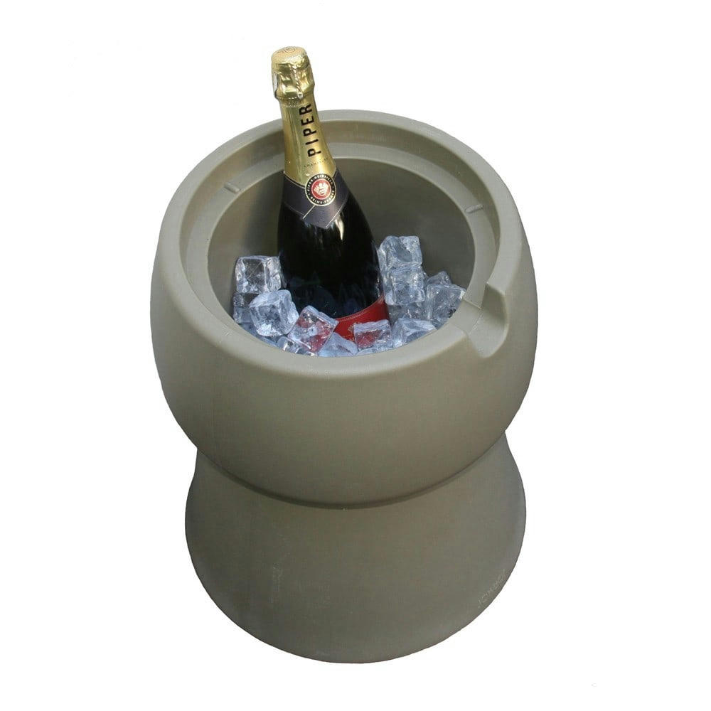 CHAMP - Tabouret champ liège polyéthylène taupe