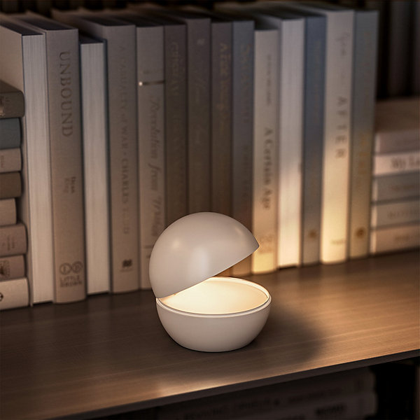 Lampe de chevet sans fil GOOD NIGHT Blanc Aluminium D12CM
