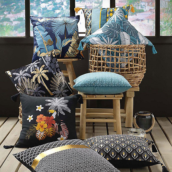 Housse de coussin déco Noireor - Douceur d'Intérieur