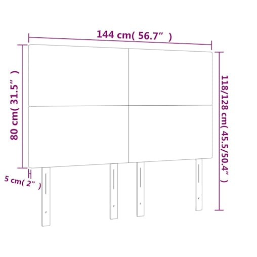 NNEVL Headboards 4 pcs Dark Grey 72x5x78/88 cm Velvet