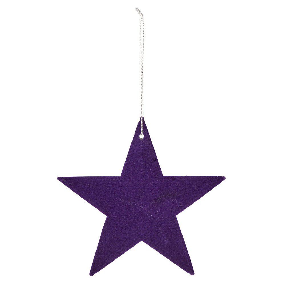 Suspension de No&euml;l étoile effet floqué
