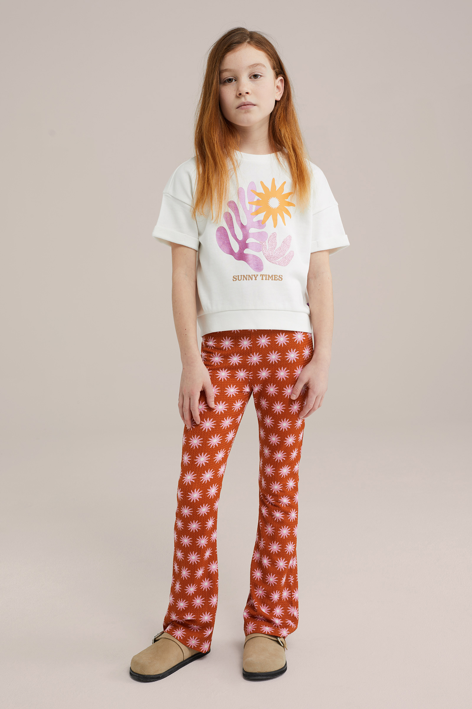 Meisjes flared met print