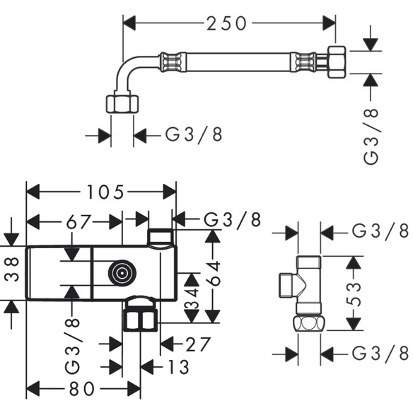 Armatur, »Ecostat«, rund, chrom