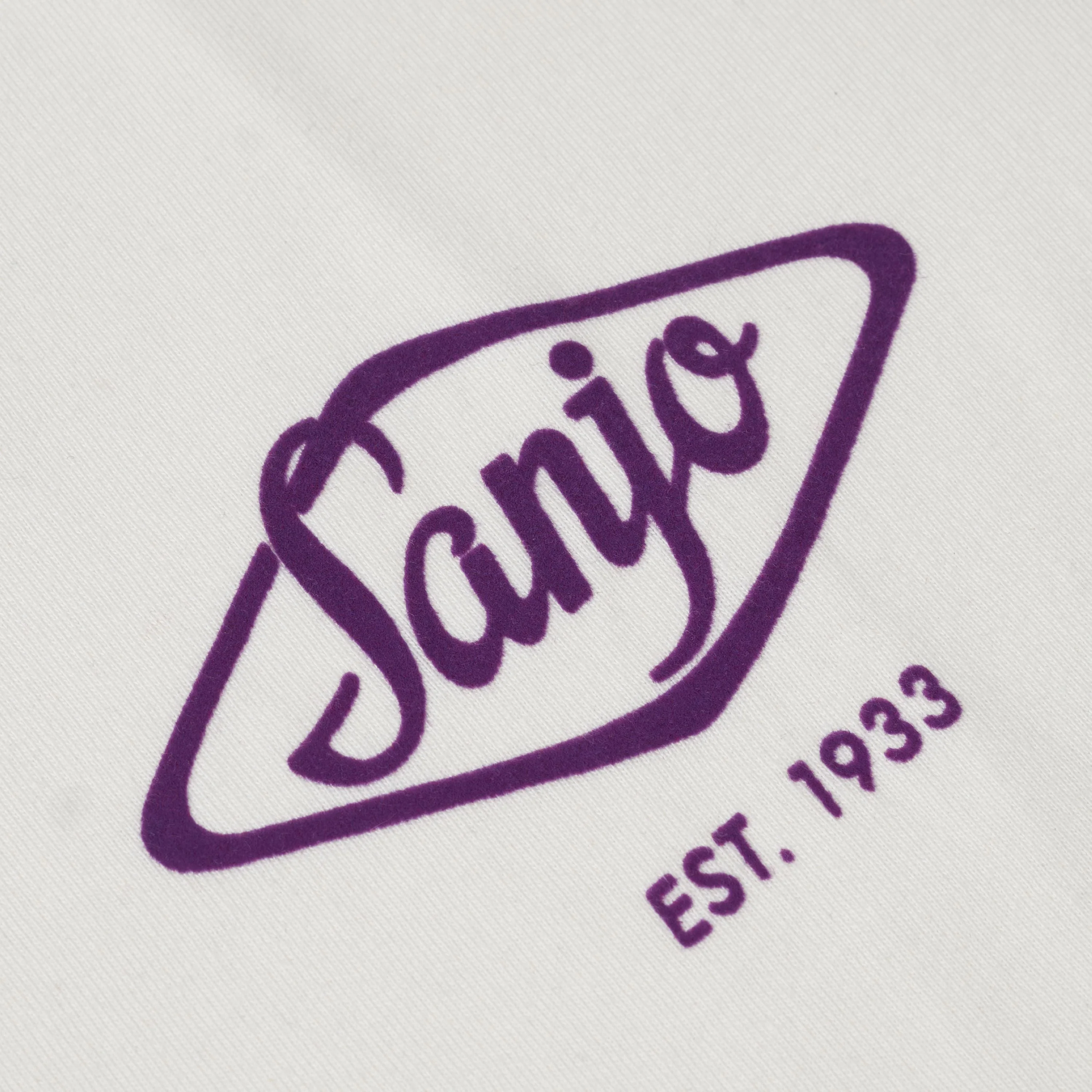 Sanjo Flocked Logo T-shirt //  White