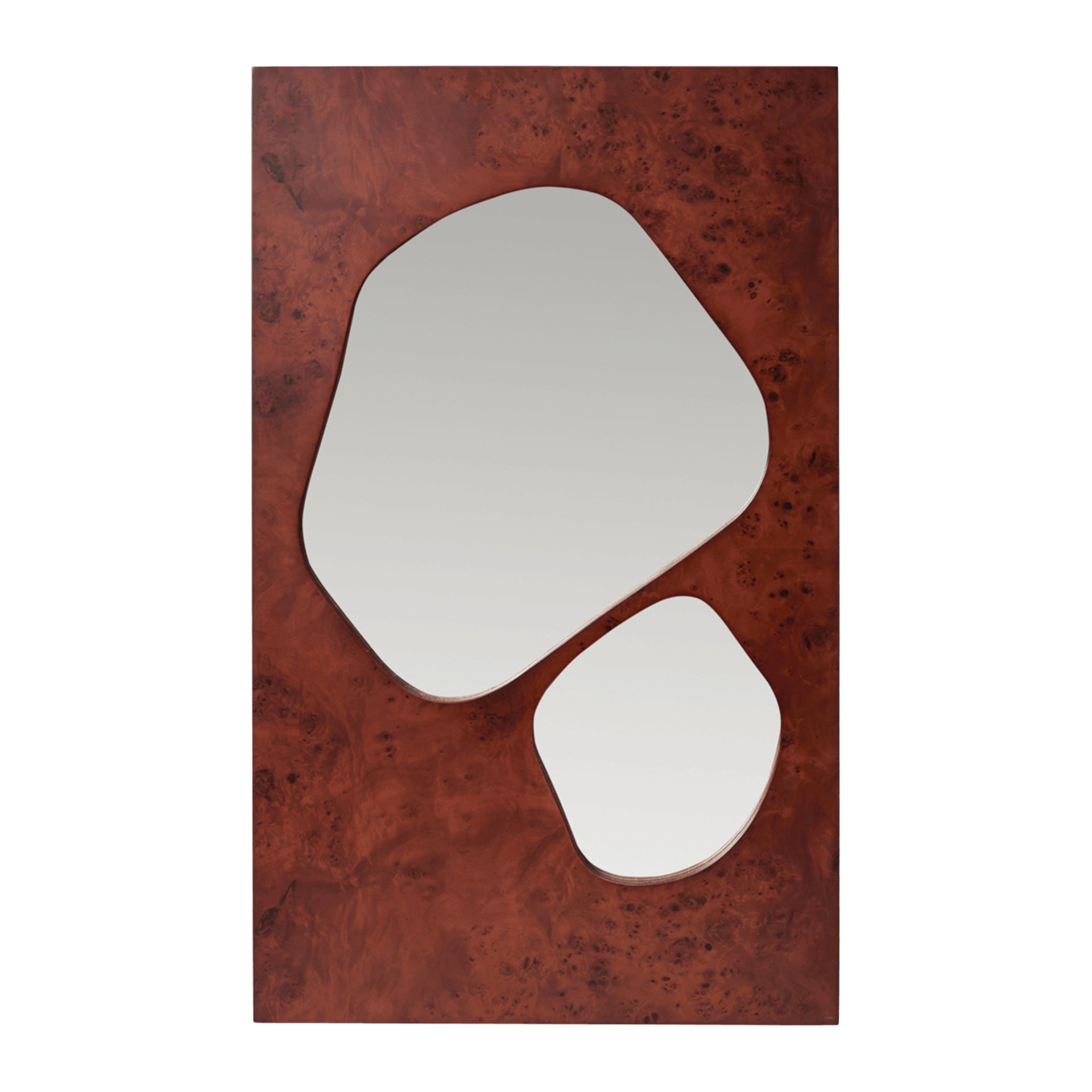 Ferm Living Folia Spiegel H 82 cm - Dark Stained Burl