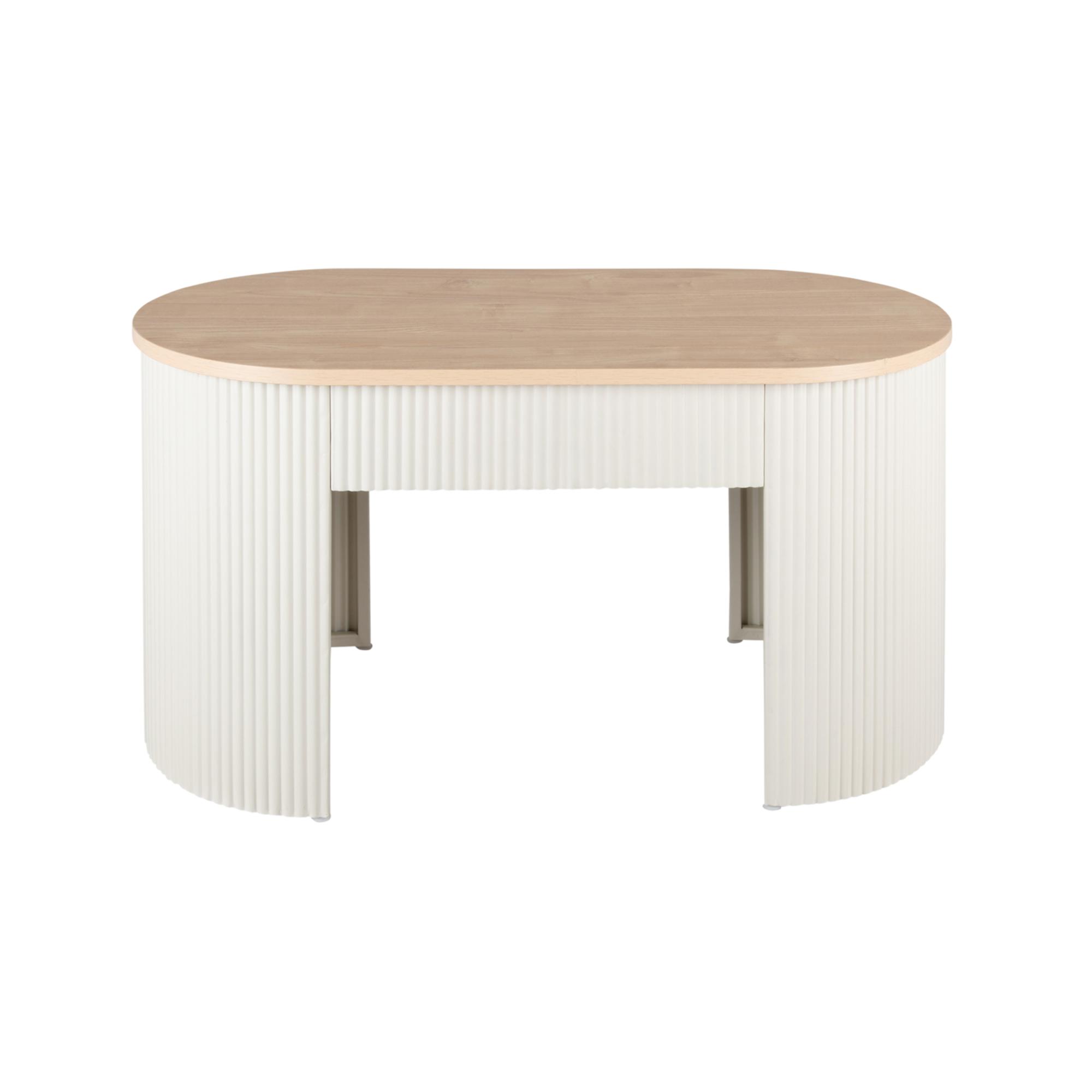 Leitmotiv bank Estriado - grijs - 80x40x42cm
