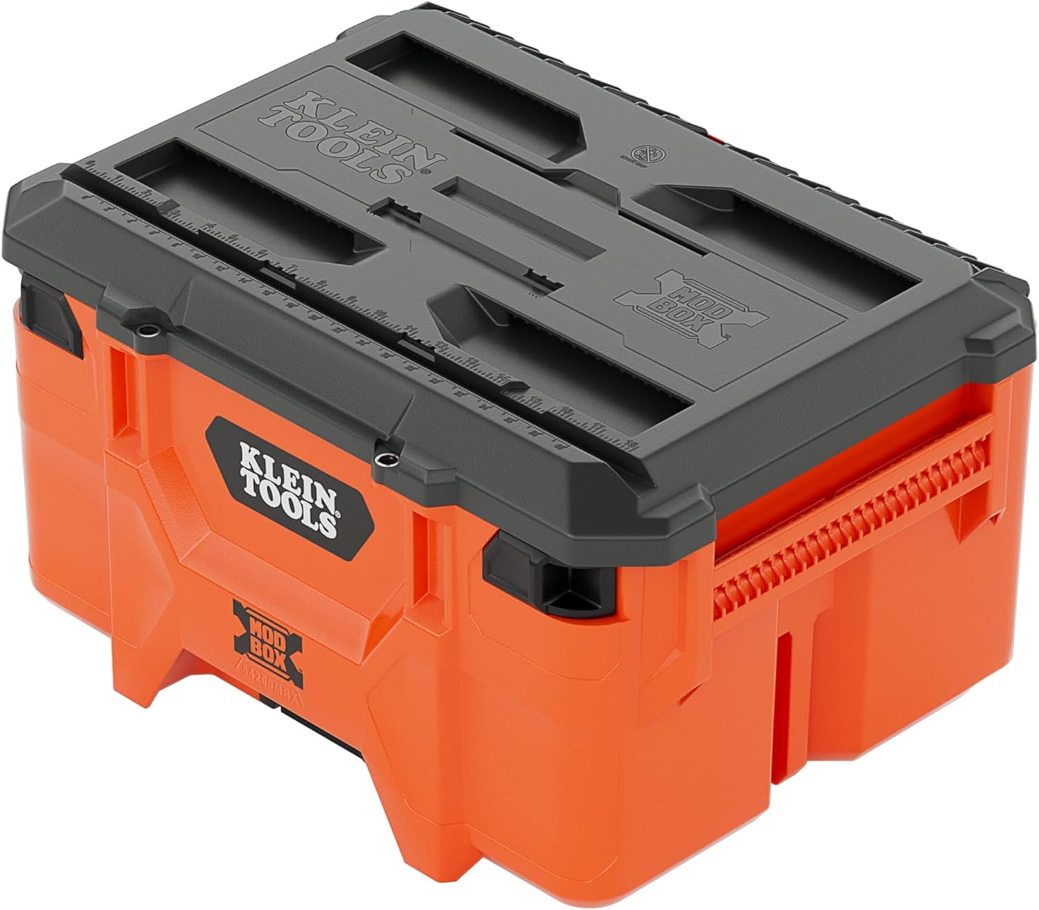 Klein Tools 54200MBX MODbox Medium Deep Tool Box, Heavy Duty Organizer with Removable Tray, Water and Debris Resistant, Stackable Module