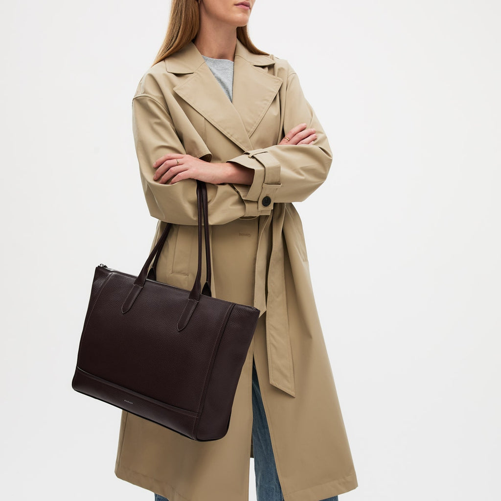 Oak Street - Medium Ziptop Tote Bag
