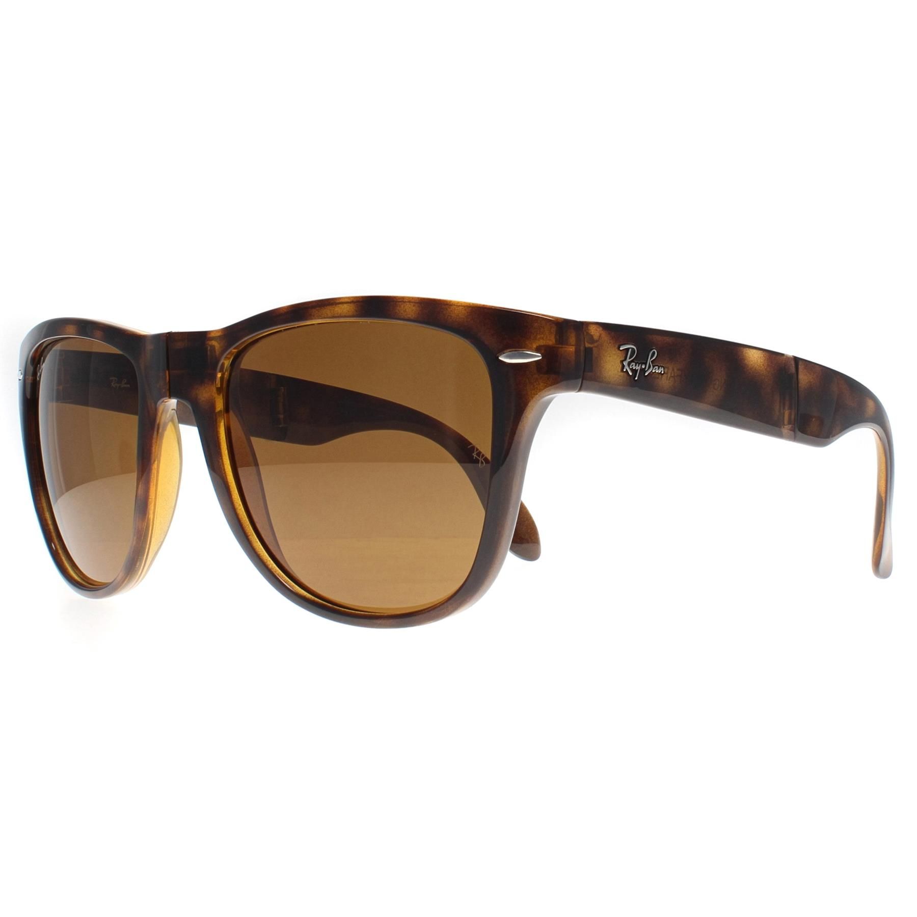Ray-Ban Rectangle Tortoise Brown Folding Wayfarer 4105 Sunglasses