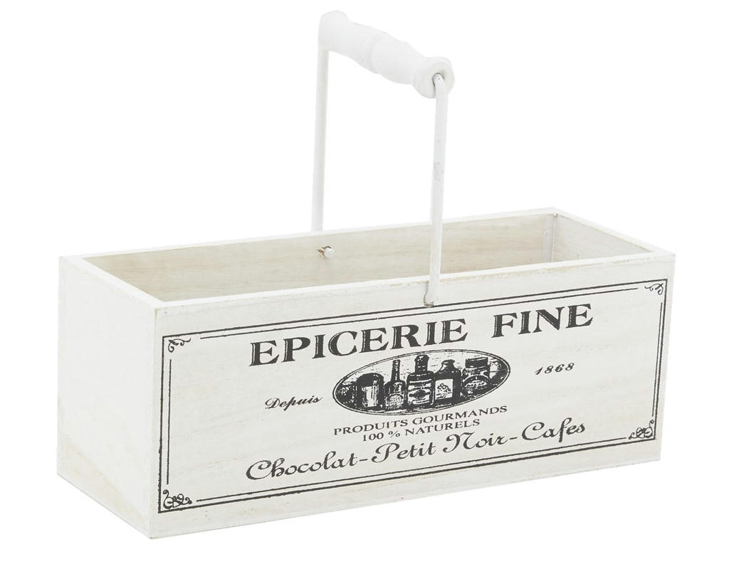 - Panier en bois avec anse epicerie fine