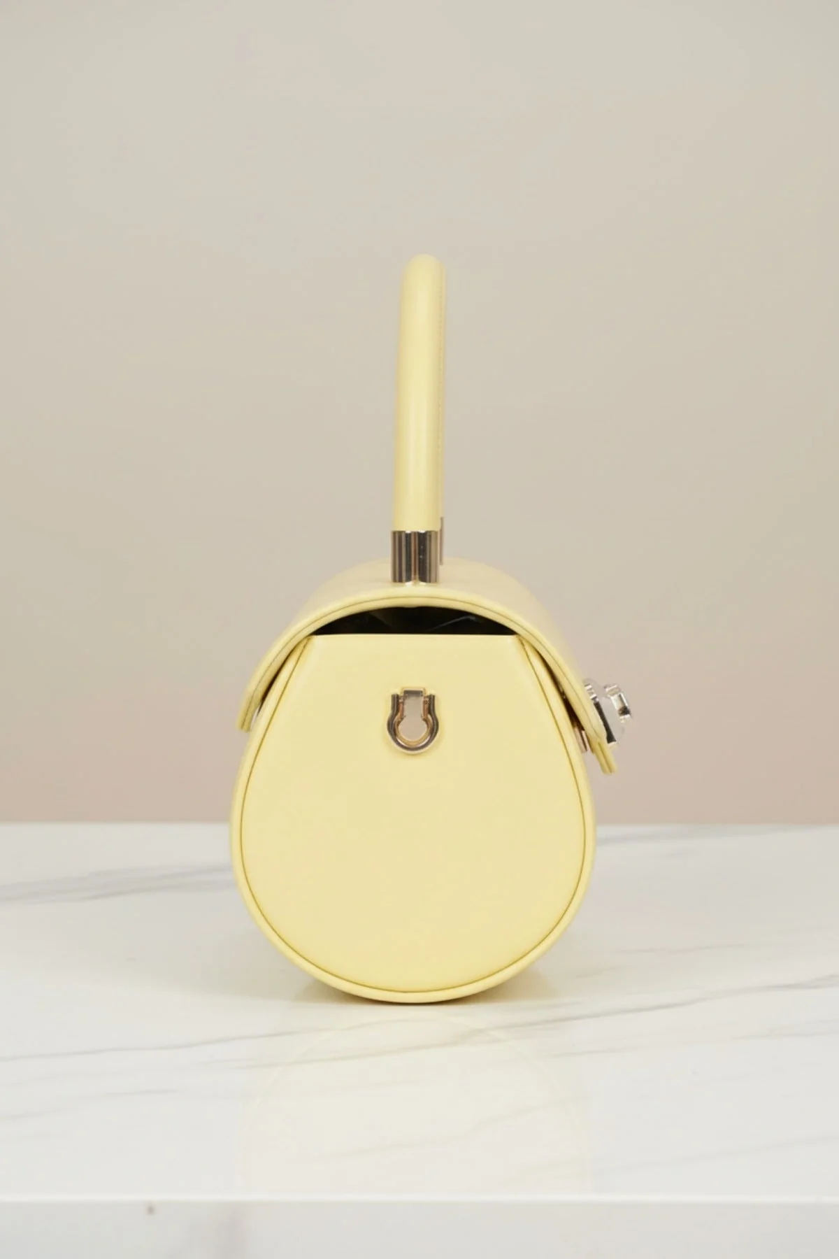 Lemon Yellow Barrel Evening Bag