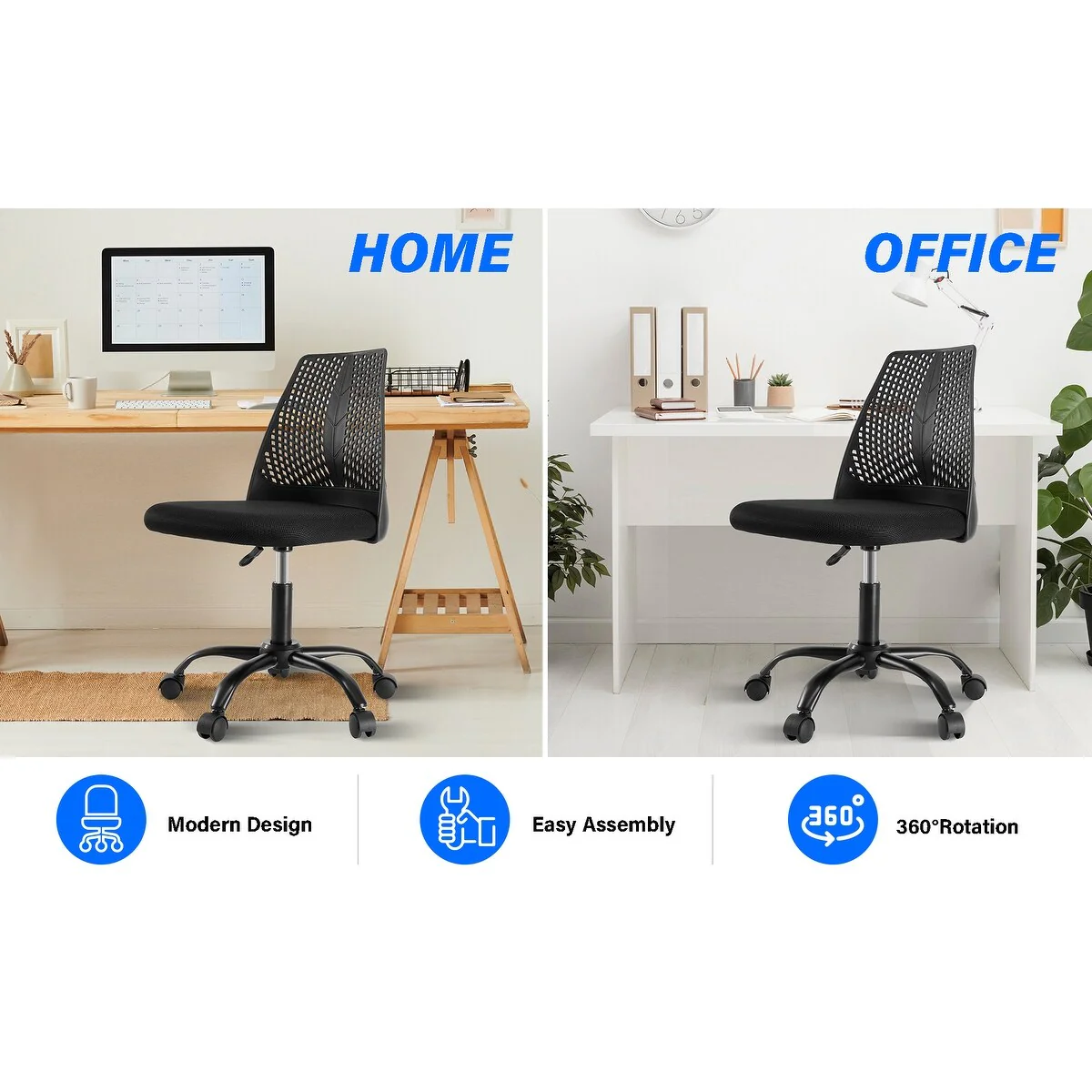 Ergonomic Office and Home Chair with Supportive Cushioning