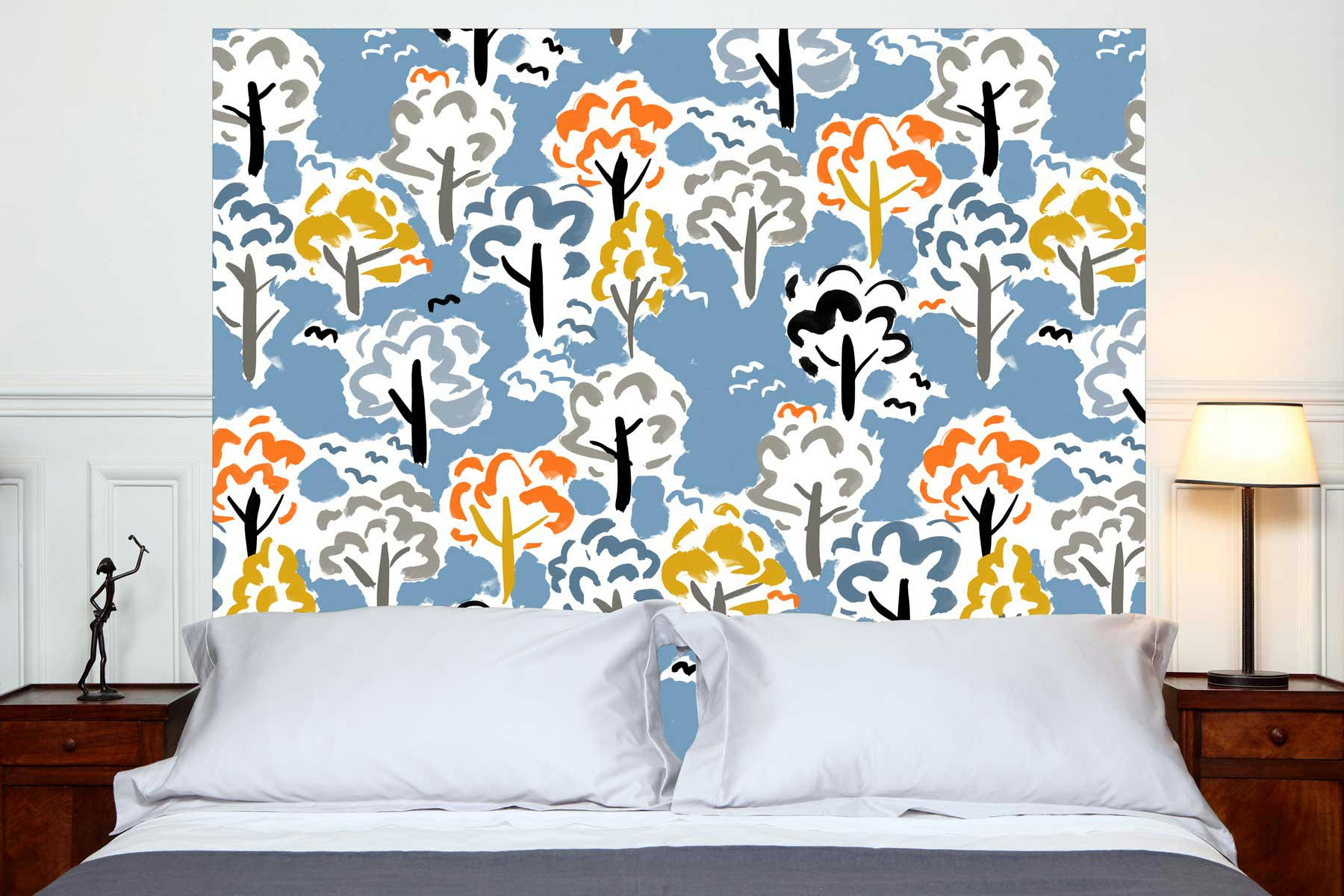 FORÊT - Tête de lit en tissu sans support en bois 160*140 cm